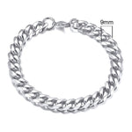 3-11mm Stainless Steel Cuban Link Chain Bracelets