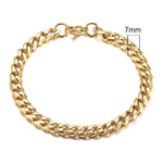 3-11mm Stainless Steel Cuban Link Chain Bracelets