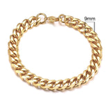 3-11mm Stainless Steel Cuban Link Chain Bracelets