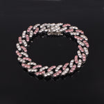 Iced Out 12mm Crystal Miami Cuban Link Chain Bracelets