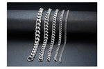 3-11mm Stainless Steel Cuban Link Chain Bracelets