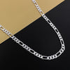 4mm 925 Silver Necklace Three Link Chain