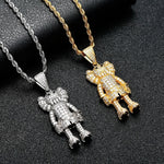 Iced Out Cartoon Puppets Pendant