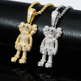 Iced Out Cartoon Puppets Pendant